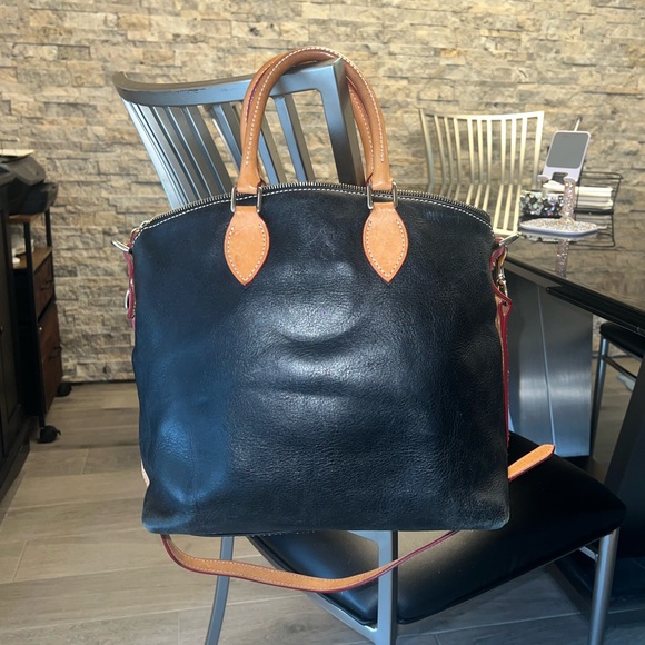 Dooney & Bourke Black Dillen Double Pocket Satchel Hand / Shoulder Bag Purse 👜 - Picture 7 of 14